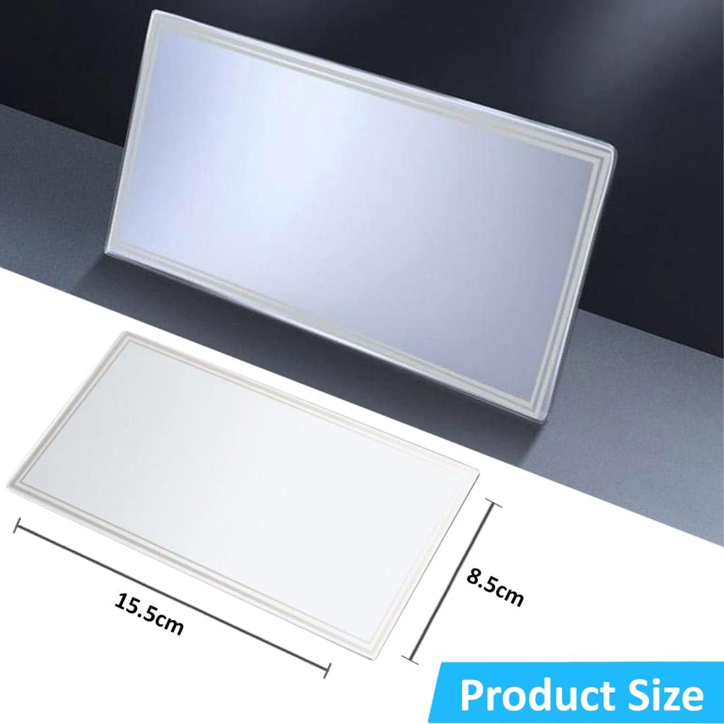 Randconcept - Large Car Sun Visor Adhesive Vanity Mirror, Car Interrior Cosmetic Makeup Mirror, Seatback Stainless Steel Portable Accessories for Automotive Truck SUV Vehicle