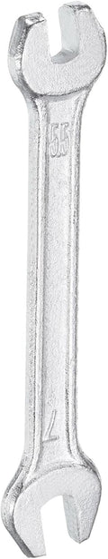 HARFINGTON Double Open End Wrench 5.5mm x 7mm Metric 15 Degree Offset Angle Small Flat Head Wrench Galvanizing Open Ended Spanner for Automotive Repair Furniture Assembly
