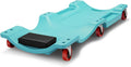 DNA MOTORING 36" L X 17" W x 4.25" H Vehicle Repair Low Profile Automotive Creeper w/Padded Headrest, Tiffany Blue, TOOLS-00201-TB