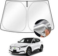 Cartist Windshield Sun Shade Fits for Ford Mustang Mach-e 2021 2022 2023 2024 2025 Accessories Foldable Car Front Window Sunshade for Mustang Mach-e Sun Visor Block UV Rays
