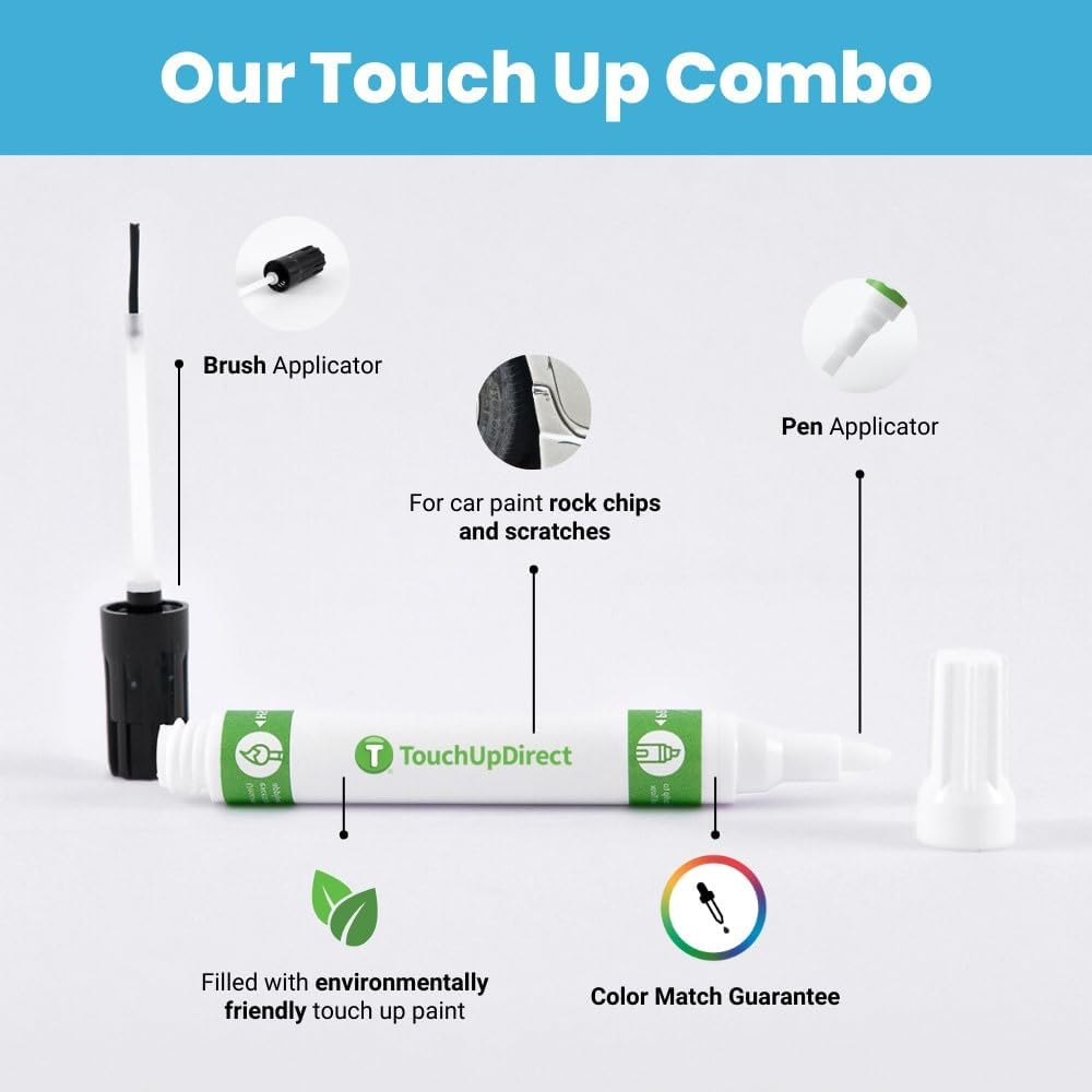 TouchUpDirect 8R3 Pacific Blue Metallic Compatible with Toyota Exact Match Touch Up Paint Combo - Preferred Kit