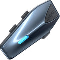 S1 Motorcycle Bluetooth Headset with 3 Intercom Modes, 8-Rider Mesh Communication, AI Voice, FM Radio, Auto Volume, Waterproof, Fast Charging for Helmet/ATV/UTV/Snowmobile(Blue)
