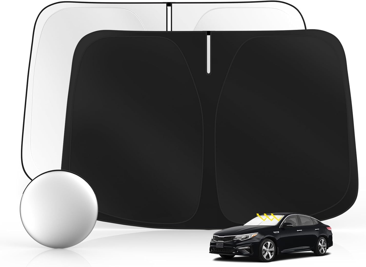 Windshield Sun Shade for Kia Optima 2016-2020 Foldable Sunshade Custom Fit Front Window Car Interior Accessories Protector Blocks UV Rays