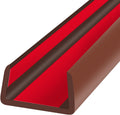 Rubber Edge Trim, Flexible Self Adhesive U Shaped Peel and Stick Edge Banding, 1-1/2"(38mm) U Channel Edge Protector, Edge Guards for Woods, Furniture, 20Ft, Brown Color