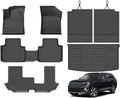ANBINGO® Floor Mats & SeatBack Cargo Liner | Atlas 2018-2025 7 Passenger | 2nd Row with Bench Seat | (50/50 Velcro Tape Fixed Backseat) TPE 3 Rows Car Mat Waterproof, Accessories