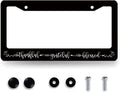 Thankful Grateful Blessed License Plate Frame Christianity License Plate Holder Funny License Plate for Belief Car Decoration Stainless Steel Car Accessory with Screws Men Women 12.3" x 6.3"