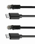 USB C to RJ11 Radar Detector Power Cord Cable(7FT*2) for Escort Valentine One Uniden Beltronics