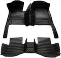 Custom All-Weather Protection Leather Car Floor Mats for Cars Sedan SUV Sports Car Waterproof Floor Mat (All Black)