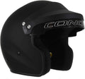 Conquer Snell SA2020 Approved Open Face Auto Racing Race Car Helmet - Adult | Men | Women | Youth - ( Black / White / Silver )