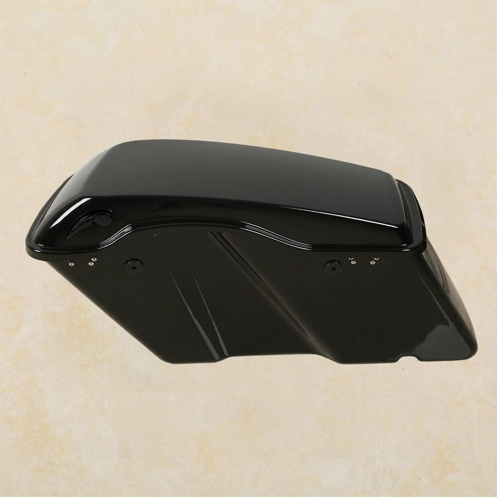 Green-L Vivid Black Hard Saddlebags with Black Latch Keys Liners Fit for Harley Touring Road King Street Glide Electra Ultra Classic 2014-2024