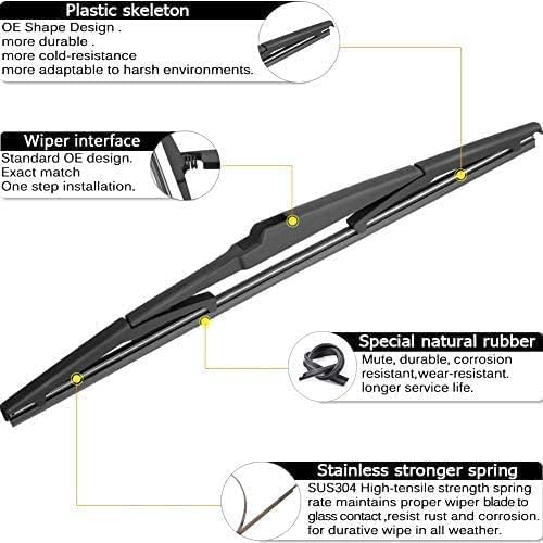 AUTOBOO 26"+20" Windshield Wipers with 14" Rear Wiper Blade Replacement for Chrysler Pacifica Voyager 2017 2018 2019 2020 2021 2022 2023 2024-Original Factory Quality (Pack of 3)
