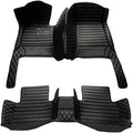 TAHALICustom Colors Car Floor Mats Black Pink for 99.9% Sedan SUV Sports， All-Weather Liners Car Floor mat，Luxury Leather Automotive Floor Mats (Black-,3D Floor Mats)