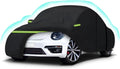 Car Cover Waterproof All Weather for 1998-2023 2-Door Saloon Car, Heavy Duty 7 Layers Outdoor Full Cover with Door Zipper, Black