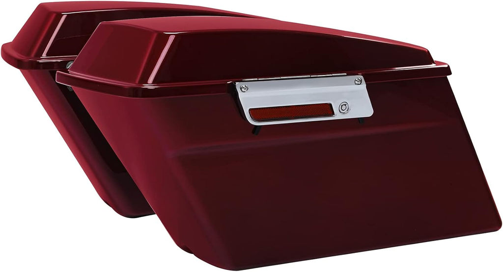Green-L Red Hard Saddlebags Fit for Harley Touring Street Glide Road King Electra Glide 1994-2013