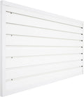 Slatwall Panel Garage Organizer, Heavy Duty Wall Mounted PVC Slat Wall Panels, Tool Organization Peg Board 4ft x 2ft (White)