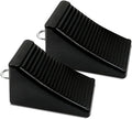 ROBLOCK Heavy-Duty Rubber Wheel Chocks with Eyebolt for Cars, RVs, Trucks, Trailers, and Vehicles, 2 Pack Anti-Slip Design Chocks Black Wheel Wedge, (6.5" x 3.75" x 4"), 2 Pcs