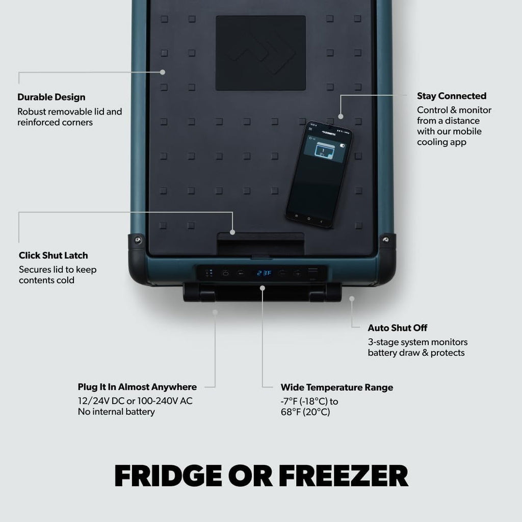 Dometic CFX2 28-Liter Portable Refrigerator and Freezer, Powered by AC/DC