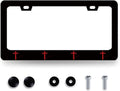 Jesus Cross License Plate Frame Red Christian Cross License Plate Holder Funny License Plate for Car Decoration Stainless Steel Religiou Car Accessories with Screws Men Women 12.3" x 6.3"
