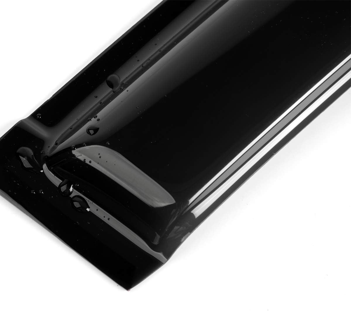4pcs Original Shatterproof Outside Mount Style Side Window Visor Deflector Rain Guard Vent Window Visors for 97-03 F-150 97-99 F-250 Light Duty Super/Extended Cab with 2 Half Rear 94808