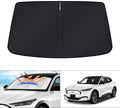 KUST Windshield Sun Shade for Ford Mustang Mach-E 2021 2022 2023 2024 2025 2026 Mache Window Sunshade Sun Visor Protector Foldable Blocks UV Rays Keep Car Cooler