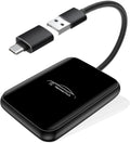 Wireless CarPlay Adapter for Apple iPhone | Mini USB Design for Convert Wired to Wireless Car Play Adapter - No Latency from iOS 10+ to Screen w/USB C (Black)