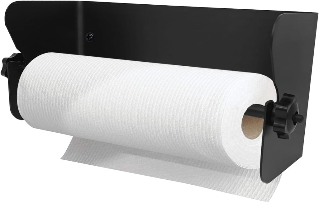 G-Sunny Garage Paper Towel Holder,Aluminum Wall-Mount Paper Towel Holder for Enclosed Trailer,Shop,Garage,Storage,5th Wheel,RV (Matte Black)