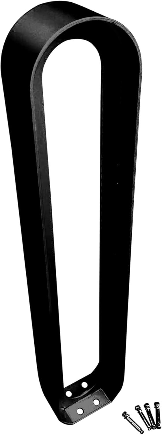 Sandbaggy Modern Commercial Bike Rack | 6.5” x 3” x 35” Oval Design | In-Ground | Anchor Bolts Included (Black, 8)