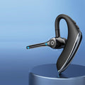 IHAO Bluetooth Earpiece Headphone Dual Noise Cancelling Mic Painless Open-Ear Handsfree Stereo Sound Left/Right Changeable Earhook Earphones for Driving/Business/Gym-Single Ear F910 Black