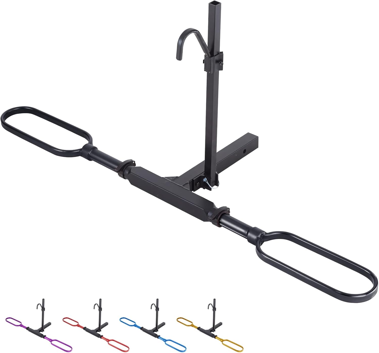 Trailer Hitch Bike Rack for Car 1 Bike, E Bike Carrier Hitch Mount, Fat-Tire Ebike Rack for Tow Hitch, Fits 2" Inch Receiver for SUV Truck Van (1 Bike - 120 Lbs Cap - Black)