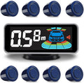 Car Parking Sensors Kit Reverse Radar parktronic System Auto Electronics Vehicle Back Assistant Reverse 8 Sensor (Dark Blue)
