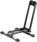 VEVOR Bike Rack, Fits 20 to 29 Inch Mountain & Road Bikes, Alloy Steel Rust-Resistant Bike Floor Stand Rack, Foldable Bicycle Stand for Entryway, Garage, Home Bikes Parking & Storage, 1 Pack, Black
