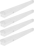 4FT LED Linear Strip Light Fixture, 4 Foot LED Shop Lights 40/32/24W 35/40/5000K CCT Selectable,Surface Mount and Hanging Ceiling Lighting Fixture for Garage, Warehouse, Workshop, Supermarket (4)
