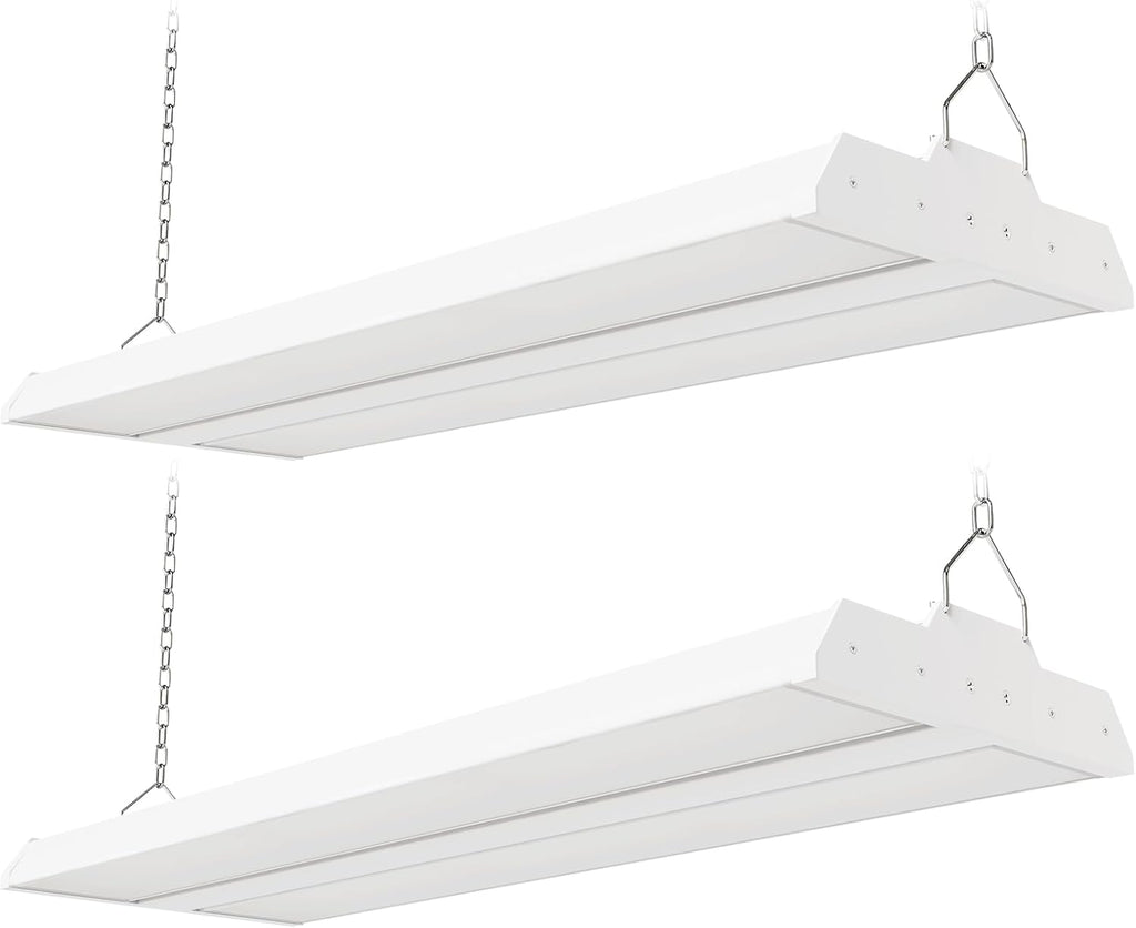 JTT LED Linear High Bay Light,200/150/100W 30000LM Shop Light Commercial 360° Adjustable 4/5000 CCT Tilt Hanging LED High Bay Shop Lighting Fixtures for Garage Warehouse Workshop Store, ETL 2-Pack