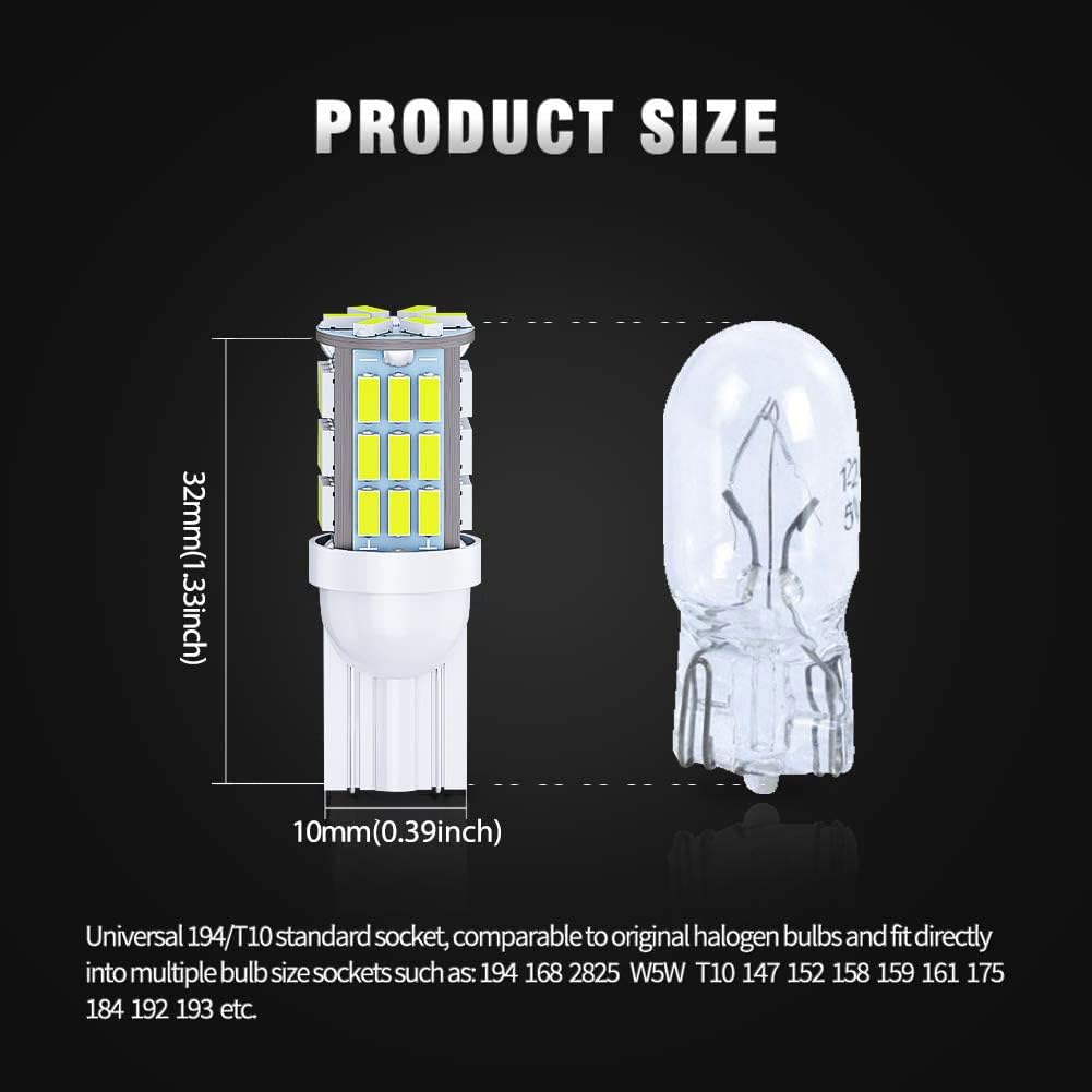 T10 921 194 168 LED Bulbs Cool White 20-Packs, Super Bright 3014 42-SMD LED Replacement 12 Volt RV Camper Trailer Boat Trunk Interior Dome Map License Lights, Backup Reverse Lights