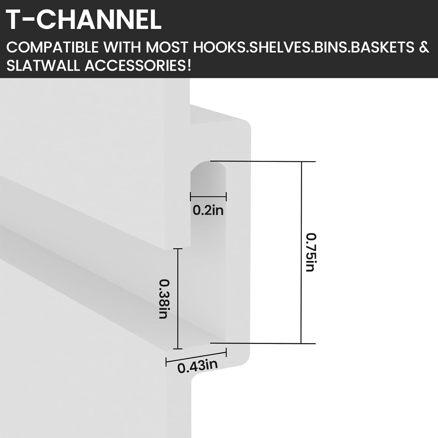 Slatwall Panel Wall Storage Systems, 4x8 ft Slat Wall Paneling Garage Wall Organizer with Five Hooks, Heavy Duty Wall Mounted PVC Wall Rack, White