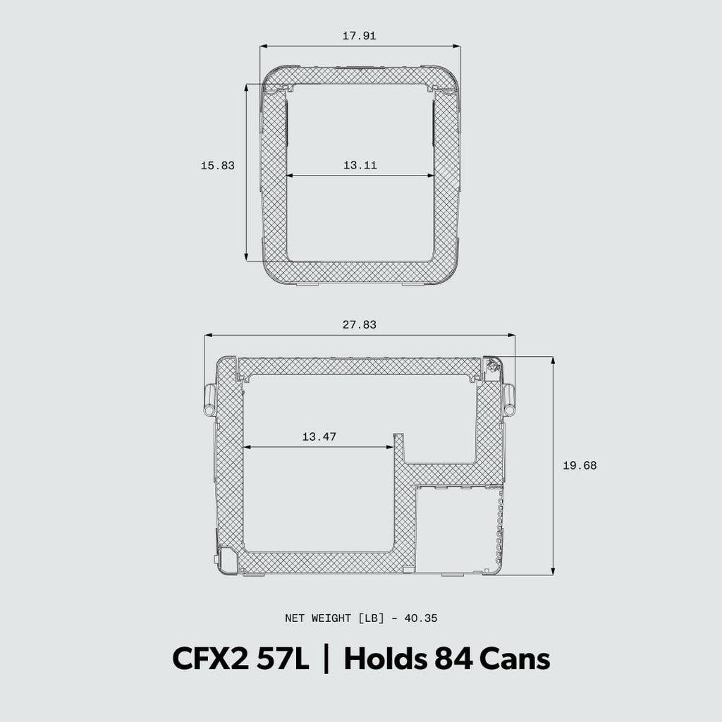 Dometic CFX2 57-Liter Portable Refrigerator and Freezer, Powered by AC/DC