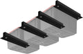 Adjustable Overhead Garage Storage Rack System – Heavy-Duty Ceiling Bin Rail Organizer for Most Storage Bins, Fits 3 Bins per Set (4 Sets Included)