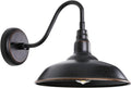 14in Outdoor Gooseneck Barn Light for Farmhouse, Bronze Exterior Wall Light Fixture for Porch, Large Outside Farmhouse Wall Sconce for Garage Patio Doorway House