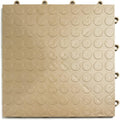 Big Floors GarageDeck Coin Pattern, Durable Copolymer Interlocking Modular Non-Slip Garage Flooring Tile (Beige, 48 Pack of 12 x 12" Tiles)