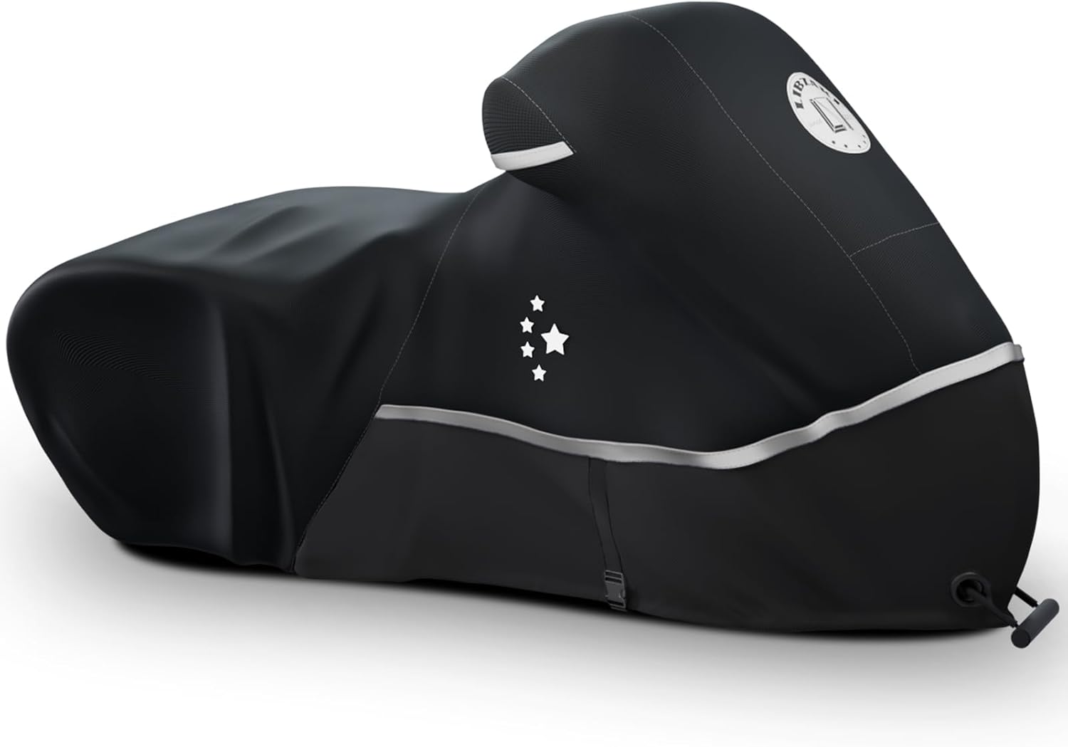 Motorcycle Cover 420D Heavy Duty All Season Universal Weather Waterproof Outdoor Protection 86" XL Vehicle Cover/Black
