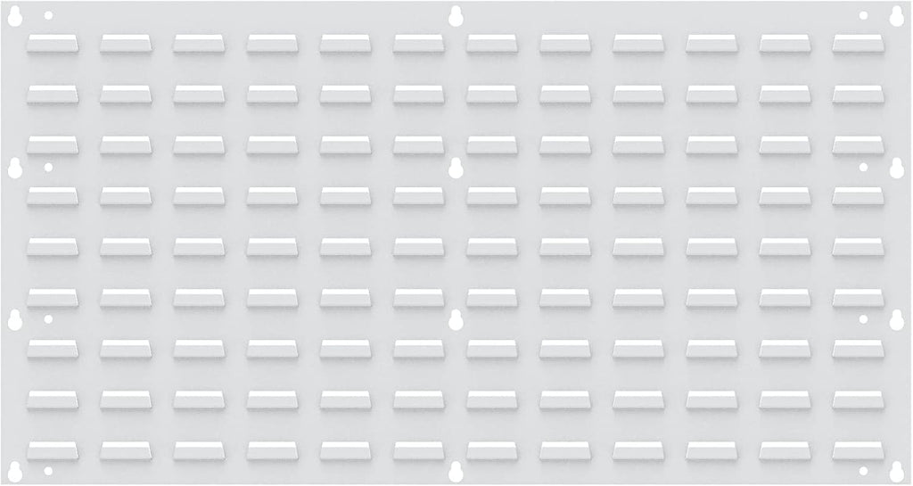 Akro-Mils 30636 Heavy Duty Wall Mount Garage Storage Steel Louvered Panel | Wall Storage Bin Hanging Organizer System for AkroBins, 36-Inch W x 19-Inch H, White, 4 Pack