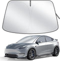 Car Windshield Sun Shade, 300T Thickened Car Window Shades Heat Reflective Interior Cool, Universal Fit for Most Cars SUVs Trucks, Foldable & Portable Design (for Tesla Model 3/Y (57'' × 37''))