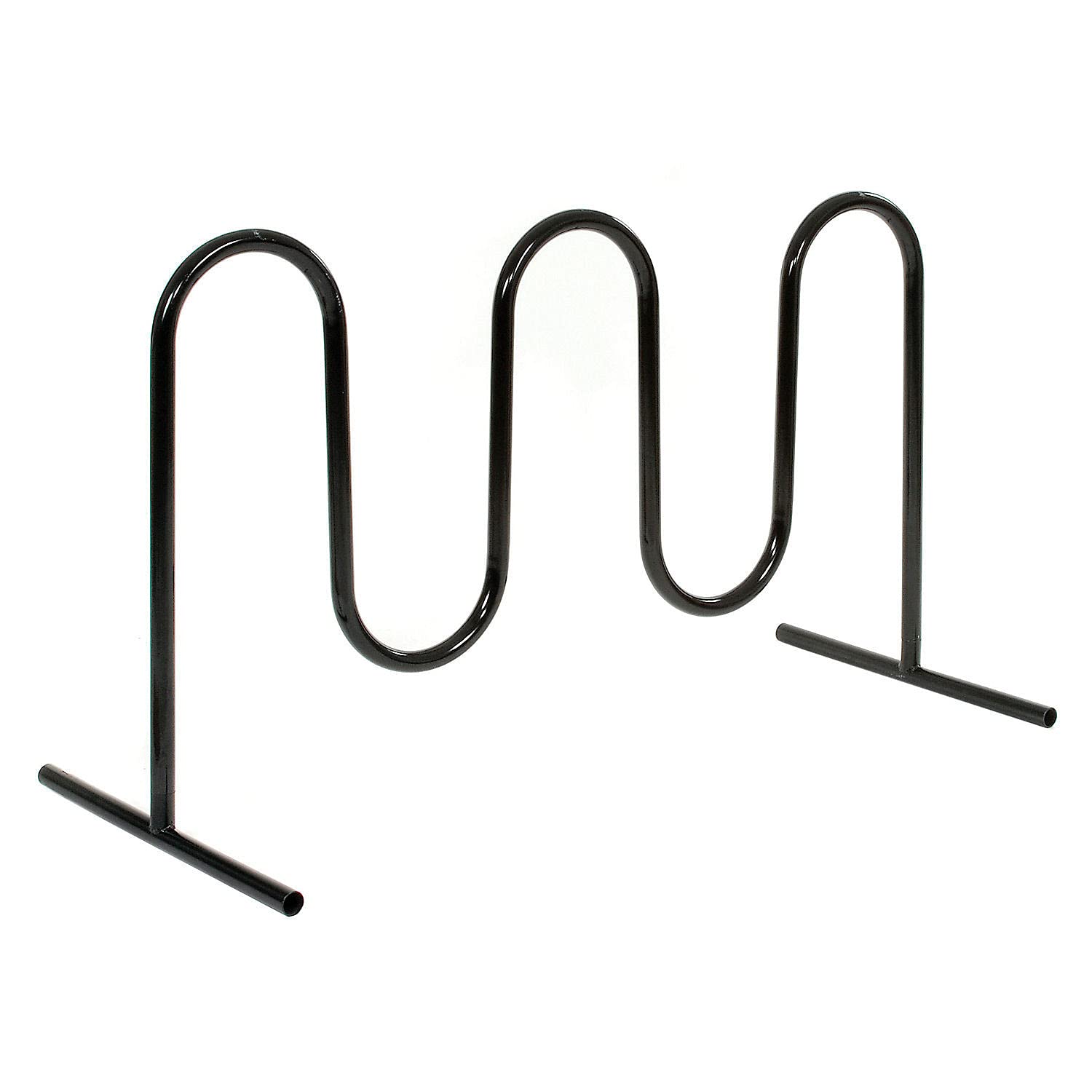 Global Industrial 68" L Wave Bike Rack, Free Standing, 7-Bike Capacity, Powder Coated Steel, Black, Commercial Bike Rack for Stores, Parks, Schools and More