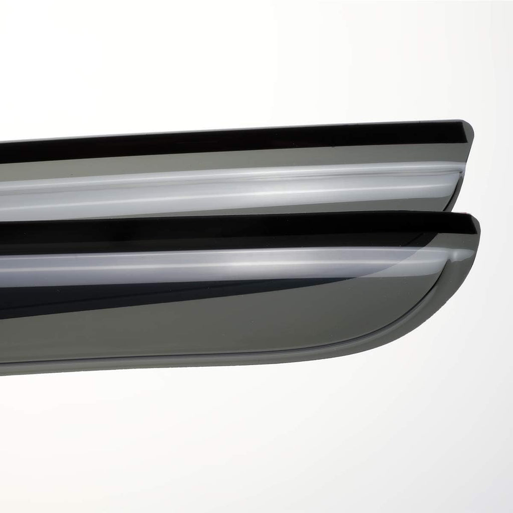 4pcs Original Outside Mount Style Window Rain Guards Durable Side Window Wind Deflectors Dark Smoke Vent Window Visors Fit for 2021-2024 Ford Bronco Sport