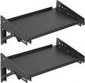 ULIBERMAGNET Garage Folding Storage Rack Shelves,100LB Metal Wall Mounted Adjustable Rail Shelf for Garage,Power Tools,Toolbox,Storage Shelves with Lip for Workshop Kitchen Office (2 Pack)