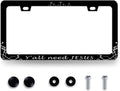 Y'all Need Jesus License Plate Frame Christian License Plate Frames Jesus Auto Accessory for Funny Text Car Decorative Stainless Steel License Plate Holder with Screws Men Women 12.2"x 6.2"