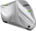 Favoto Motorcycle Cover Waterproof Outdoor - Cool Silver Color UV Protection with Reflective Strip Windproof Buckle Lock-Hole Storage Bag Fit 104 inch Vehicle Motorbikes