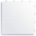 Big Floors RaceDeck Diamond Plate Design, Durable Interlocking Modular Garage Flooring Tile (White, 24 Pack of 12 x 12" Tiles)
