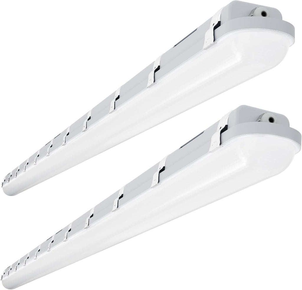 JTT 8FT LED Vapor Tight Light 120/100/80W,5000K/4000K/3000K Vapor Proof Lighting Fixture IP66, 18000LM LED Outdoor Shop Light Waterproof for Parking Garage Car Wash Warehouse Barn ETL Listed-2Pack
