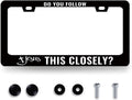 Jesus License Plate Frame Do You Follow Jesus This Closely License Plate Stainless Steel Christian Car Accessory Funny License Plate Decoration Men Women Size 12.2" x 6.2" with Screws